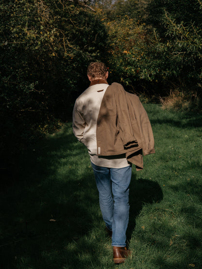 Resilience Overshirt - Cream x Tan.